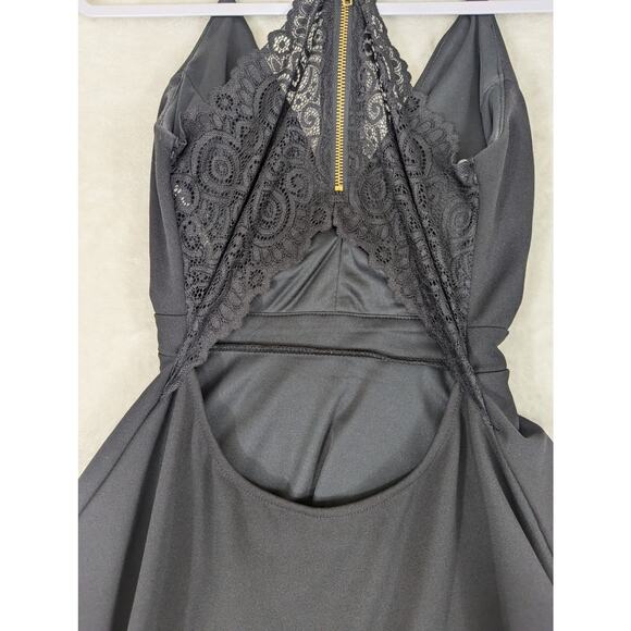 Honey and Rosie Black Party Cocktail Mini Dress Size Small - Picture 4 of 8